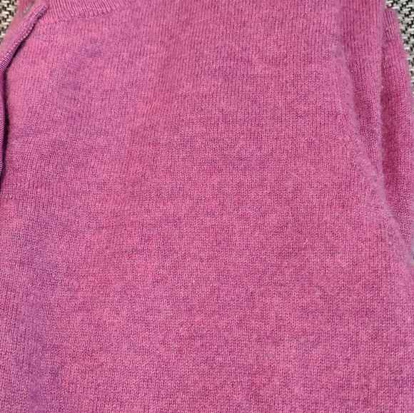 Lands End PS 'rubellite heather' cashmere cardigan - Picture 4 of 6